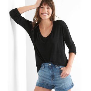 Gap Softspun Long Sleeve Scoopneck T-Shirt Large